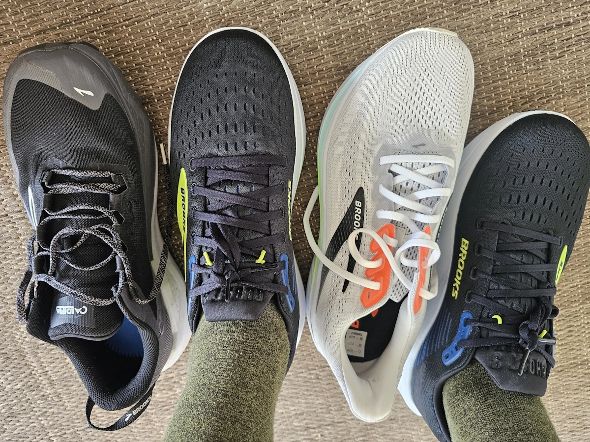 Vergelijking Brooks Ghost 17 naast de Brooks Ghost Max 3