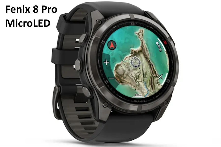 Garmin fēnix 8 Pro navigatiescherm tijdens outdoortraining