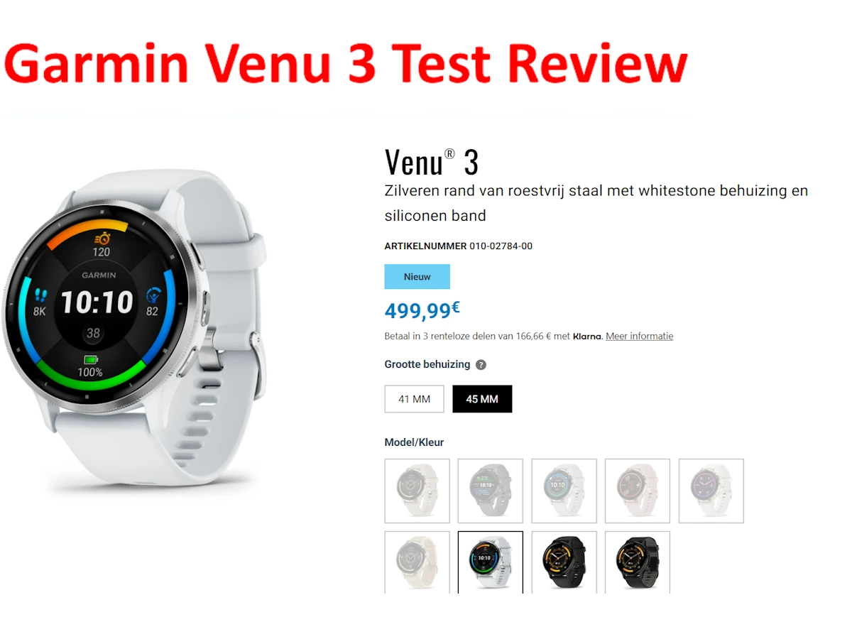 Garmin Venu 3 vergelijk