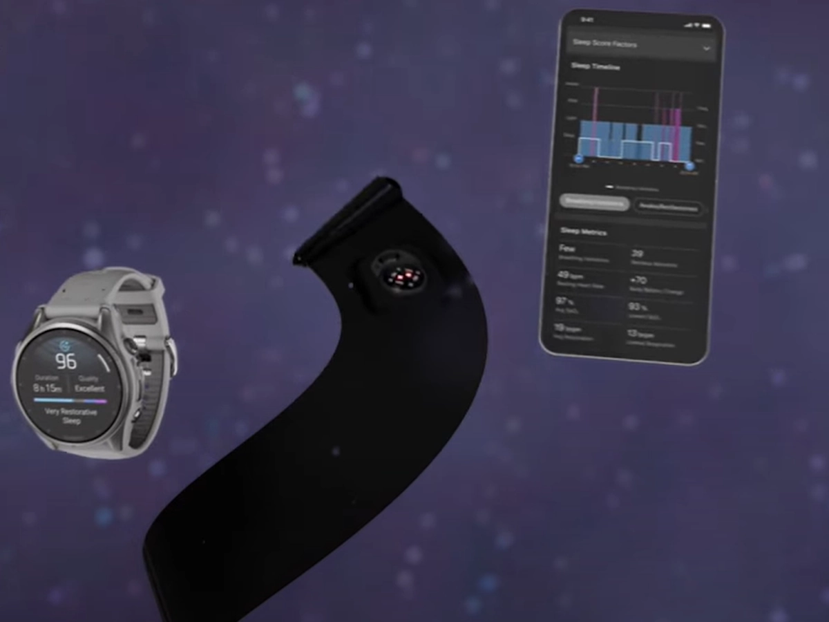 Hartslagmeting van Garmin Index Sleep Monitor zichtbaar op smartphone