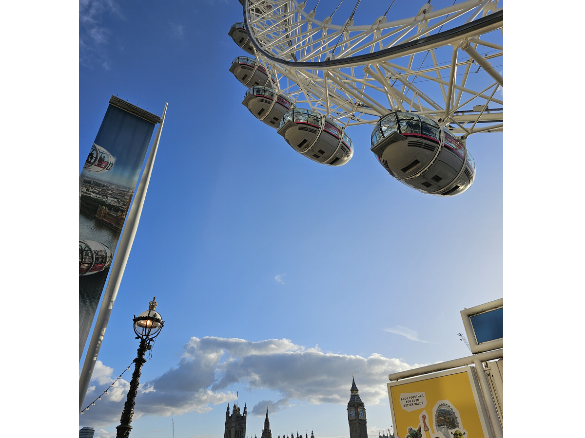 London Eye van onder