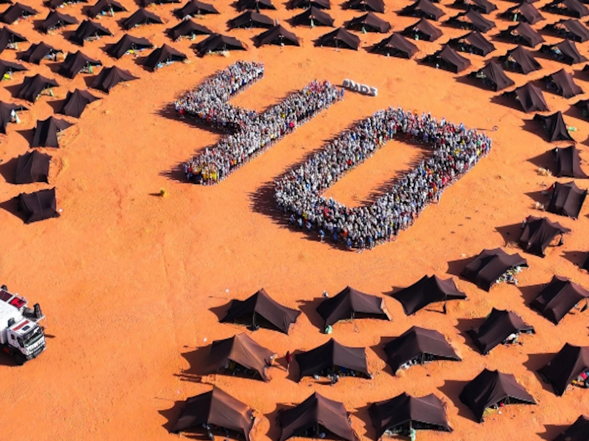 Het bivak tijdens de 40ste editie van de Marathon des Sables