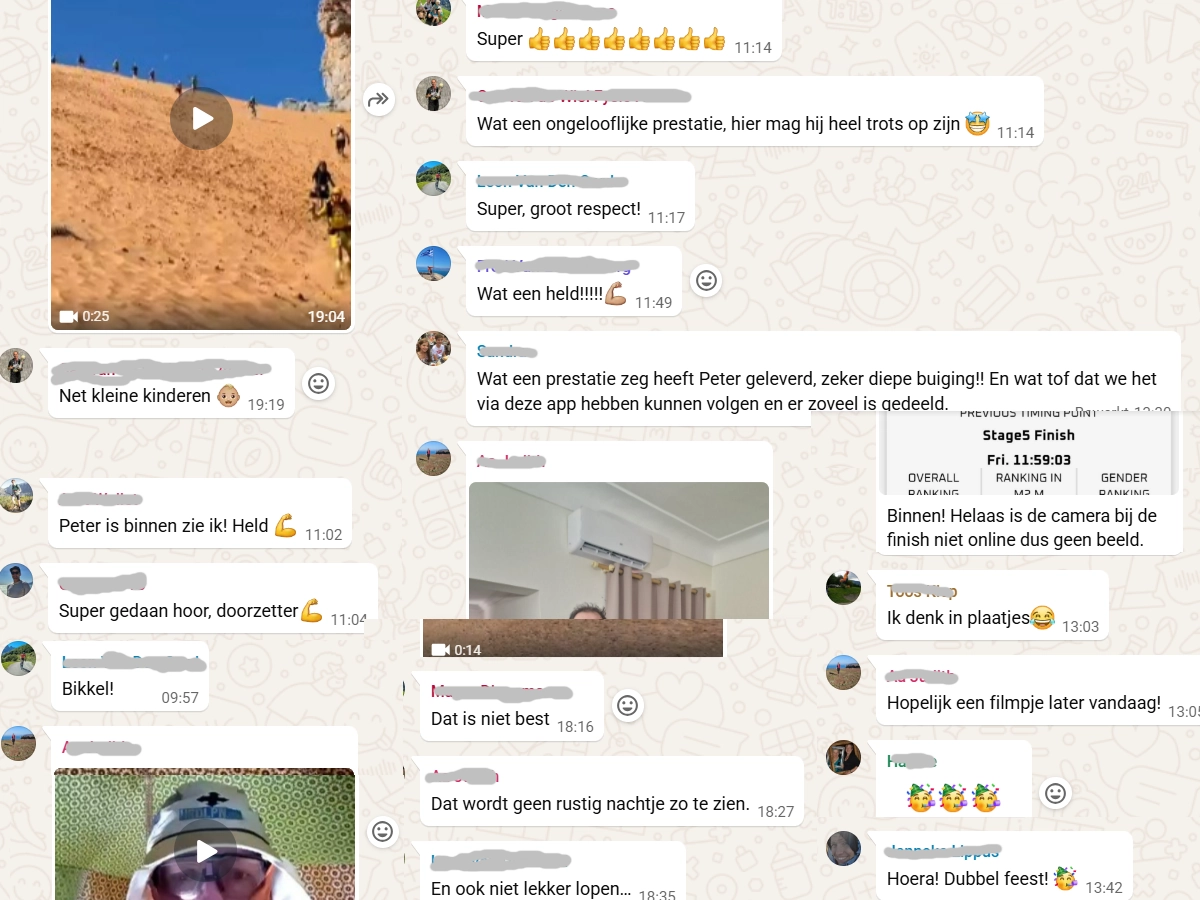 De saamhorigheid en de WhatsApp groep van de MDS lopers