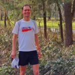 Trailrunning Peter die hardloopt in het bos