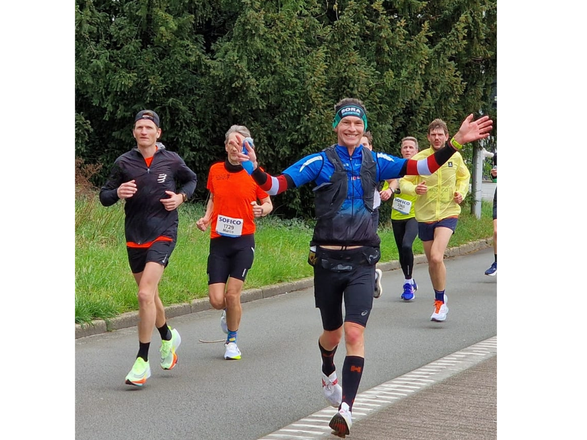 Peter tijdens marathon Gent