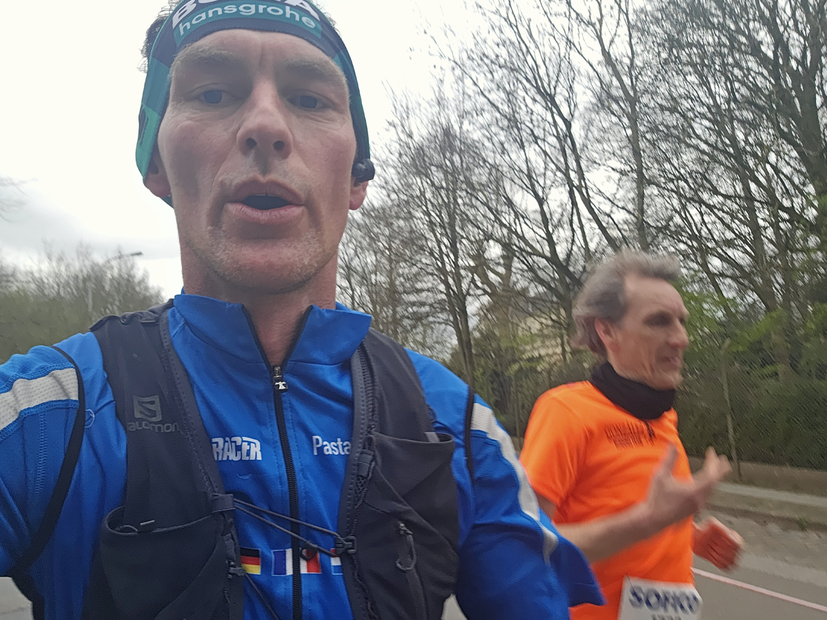 Peter tijdens marathon selfie