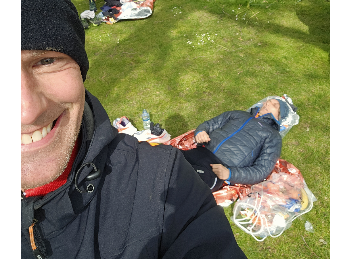 Peter voor marathon selfie