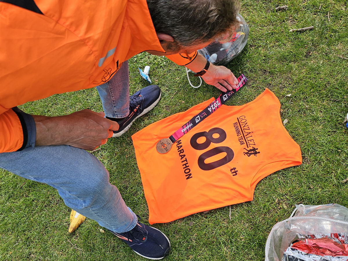 Shirt met London Marathon medaille