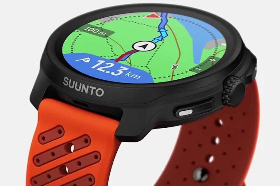 Suunto Race 2 navigatie met rode route