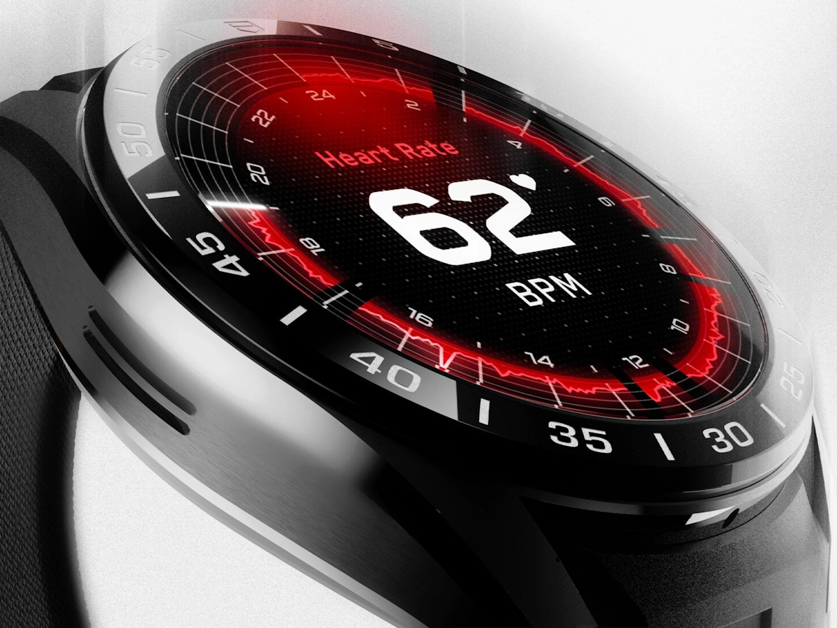 TAG Heuer Connected Calibre E5 meet hartslag tijdens hardlopen