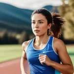 Borsten pijn bij hardlopen Vrouw die hardloopt