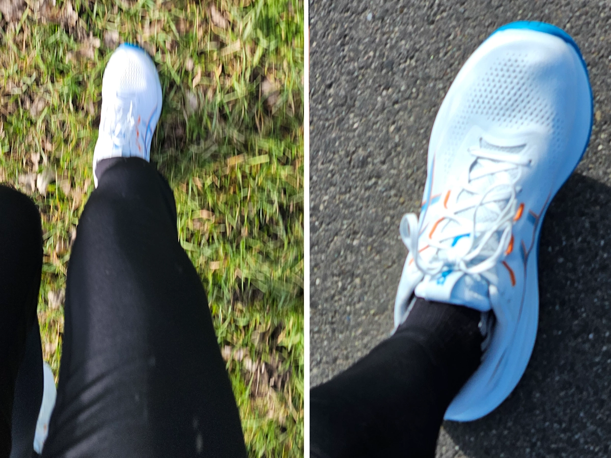 Hardlopen met de ASICS Cumulus 28 op verschillende ondergronden tijdens training