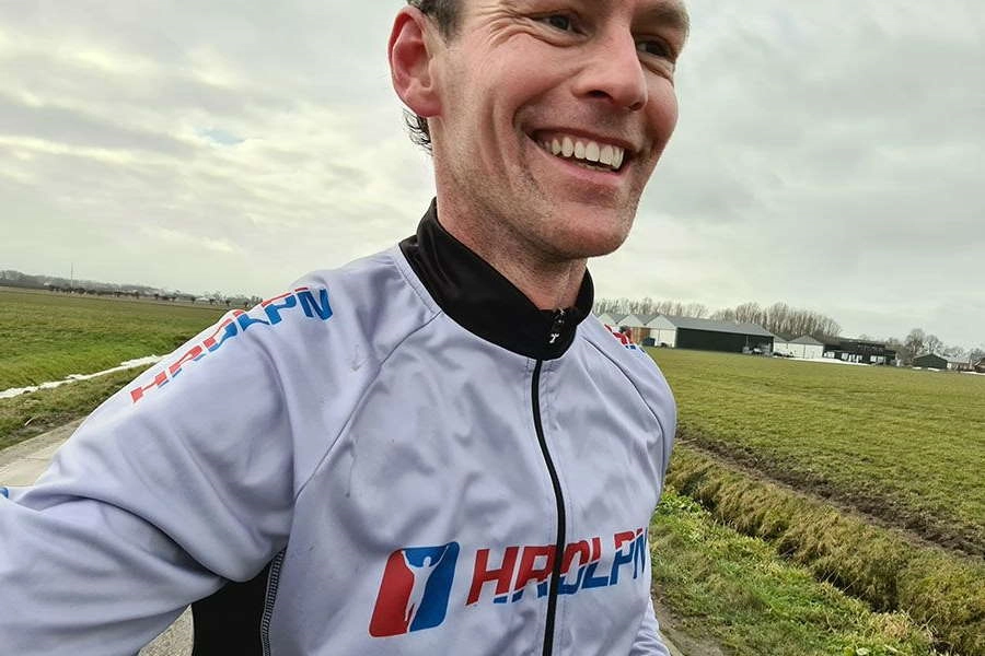 Peter aan het hardlopen